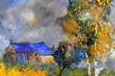 Old houses in summer 