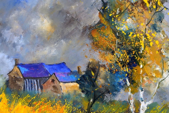 Casas antiguas en verano – Clement, Arte, Lienzo (photo 3 of 5)