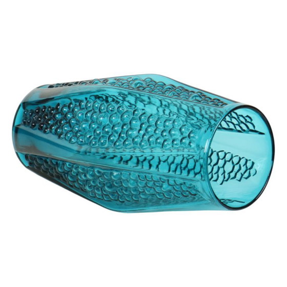 Image 1 of Vintage Blauwe Design Bubble Vaas