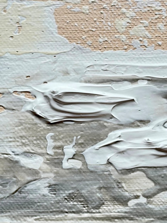 Image 1 of Dipinto astratto VOLT Mandarin Pie – opera d'arte moderna originale 18×24 cm