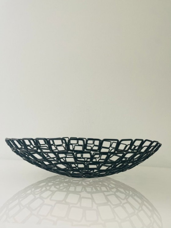 Image 1 of Bol design noir mat en maillons métalliques