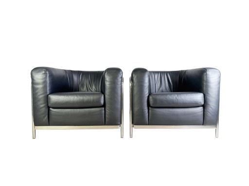 Set van 2 Zanotta fauteuils Onda De Pas, D'Urbino Lomazzi Ontwerp