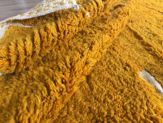 Grand tapis marocain à poils longs orange safran – Wool (photo 2 of 10)