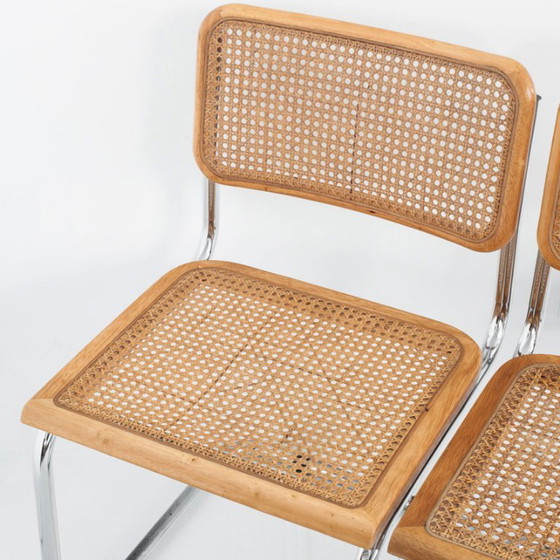 Set di 6 sedie Cesca. Realizzate su disegno di Marcel Breuer. Anni '80. – Sedie da pranzo, Wood, Wicker (photo 20 of 26)