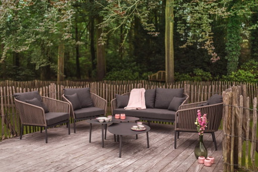 Poltrona lounge a 2 posti color antracite