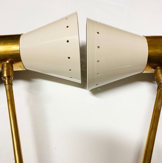 Image 1 of Italiaanse dubbele wandlamp, ontwerp uit de jaren 1950