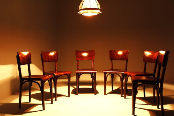 Image 1 of Sgabelli da pub di Thonet, anni '30, set di 6, II