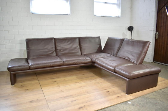 Image 1 of Divano in pelle Koinor Raoul in marrone con braccioli e schienali regolabili