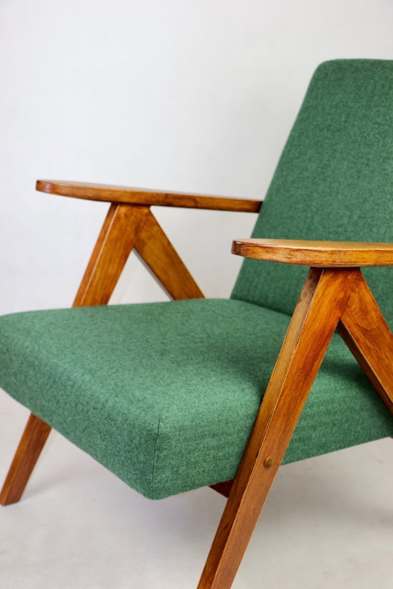 Image 1 of B-310 VAR-Sessel aus grünem Fischgrät-Tweed, 1970er Jahre