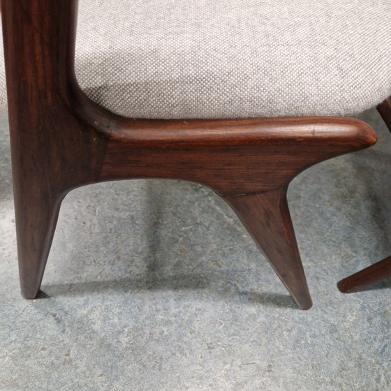 Image 1 of 6 Kuhhornstühle, neu bezogen von Awa Louis van Teeffelen