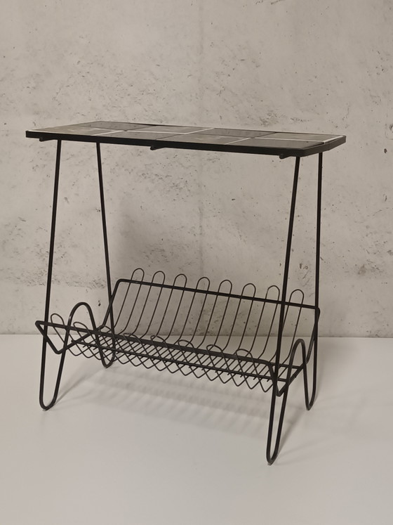 Side Table With Ceramic Tiles – Plant table, Metal (photo 2 of 7)