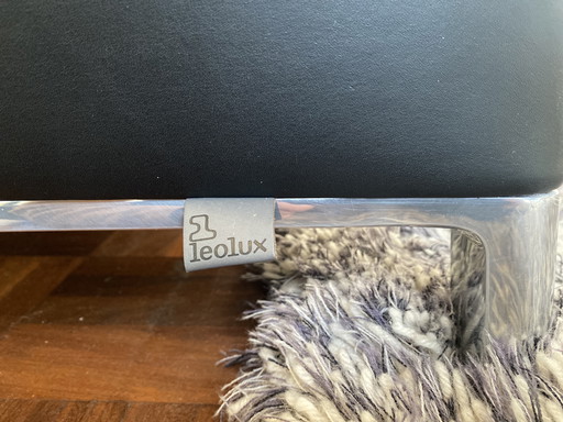 Leolux Felizia 2,5 Zits bank, cuero Noli 100 Carbone