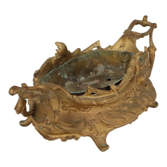 Rococo Stijl Jardinière Bloembak Goudkleurig Begin 20ste Eeuw – Plantenbak, Metal (photo 12 of 17)