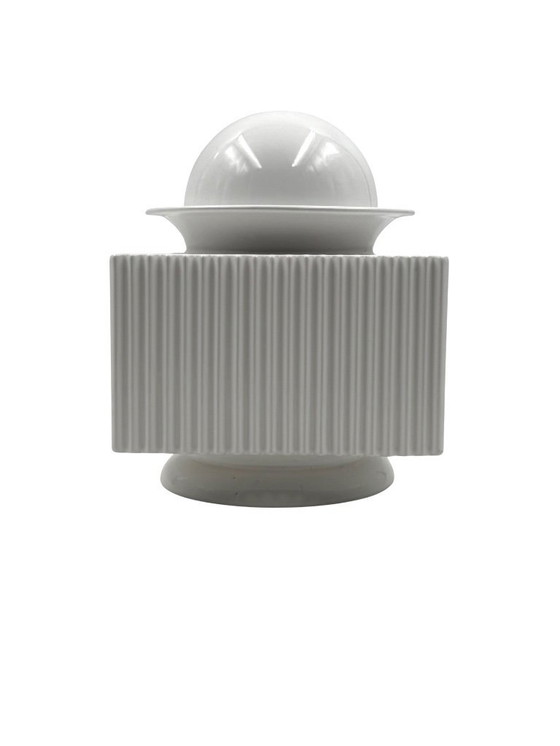 Image 1 of Sergio Asti, jarrón posmoderno de cerámica blanca, Cedit, Italia, década de 1970