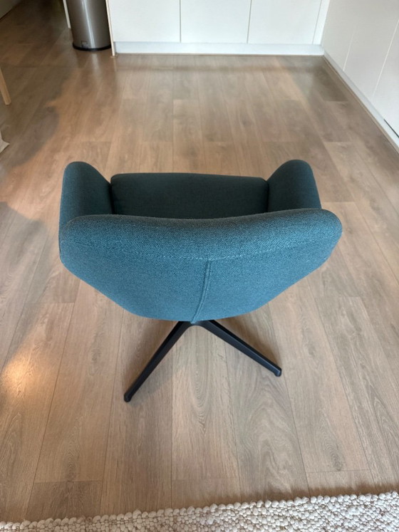 Sillón Pode, textil azul, Sillas giratorias, Metal, Modern (foto 3 de 5)