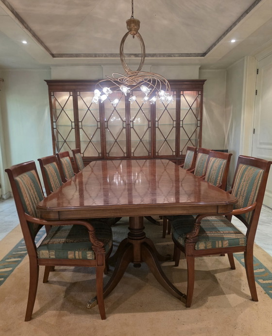 Table avec 8 chaises – Salles à manger complètes, Metal, Textile (photo 7 of 10)