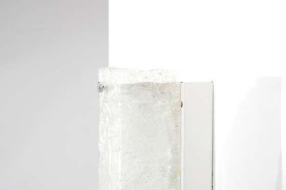 Aplique rectangular de cristal texturizado, Vidrio, Metal, Transparente, 1970 (foto 10 de 15)