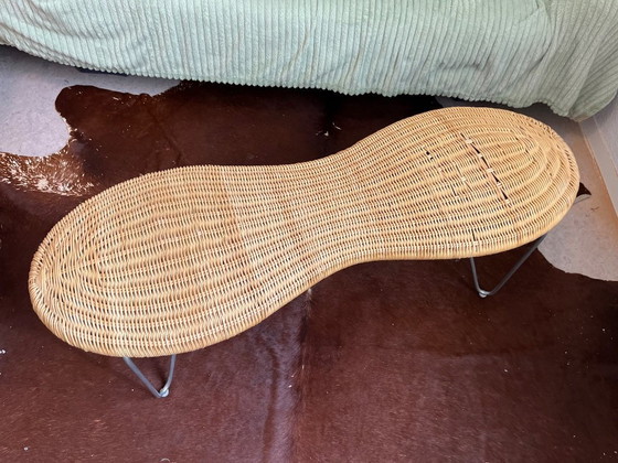 Image 1 of Panchina vintage Ikea in rattan a forma di arachide