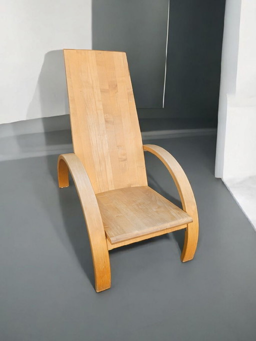 Designer Bauhaus fauteuil de salon en bois massif accoudoirs chaise