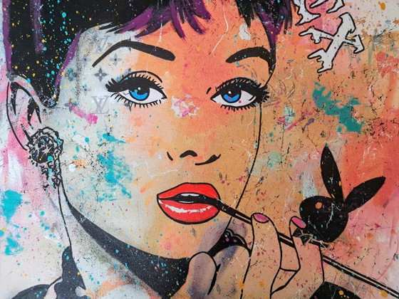 Image 1 of GONGAS - Audrey Hepburn - Kunstenaarsdoek