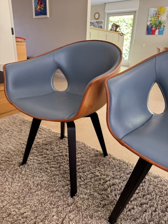 2x Poltrona Frau Design Kuipstoelen – Leather, Wood (photo 4 of 12)