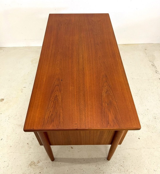 Image 1 of Danish Midcentury 'Floating-Top' Desk, 1960s.