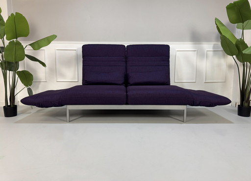 Rolf Benz Plura fabric eggplant sofa exhibition piece