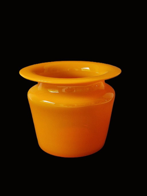Kosta Boda - Vaso Arancione di Erik Höglund - Firmato - Anni '70