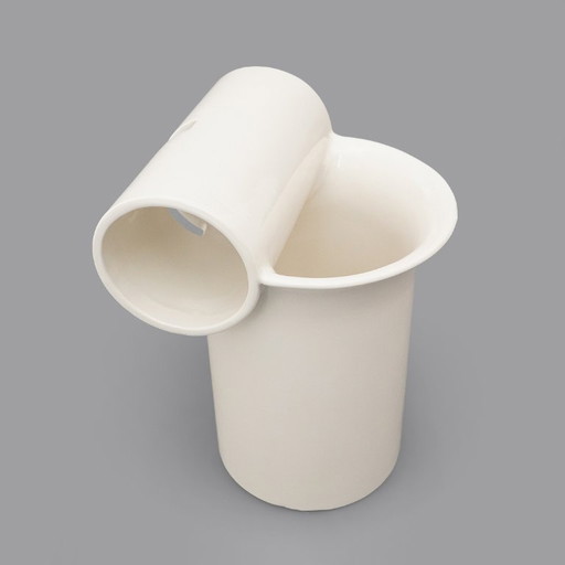 White ceramic vase by Enzo Bioli for Il Picchio, 1970s