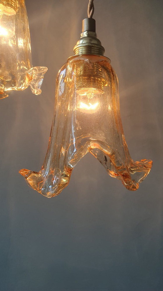Image 1 of Ensemble de 2 suspensions vintage de Murano - Italie - Milieu du XXe siècle