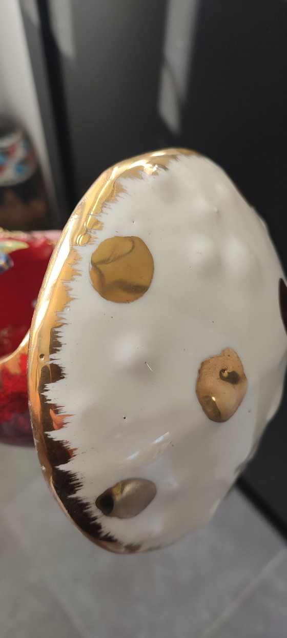 Vallauris enamelled ceramic mushroom lamp, 60s/70s. – Table lamps (photo 13 of 13)