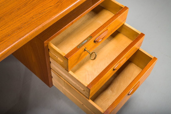 Image 1 of  Dänischer Teakholz-Schreibtisch von Kai Kristiansen für FM Møbler, 1960er Jahre