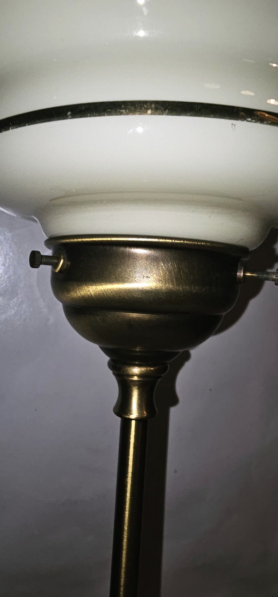 Image 1 of Uranium Lumi Lamp Art Deco Tafellampen – Uniek Uraniumglas / Annagroen set van 2