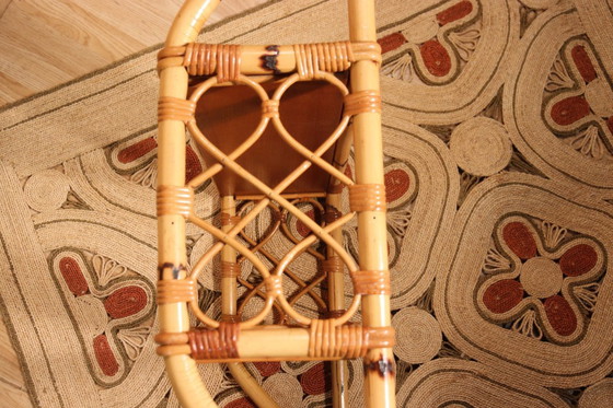 Image 1 of Etagère murale en rotin vintage 