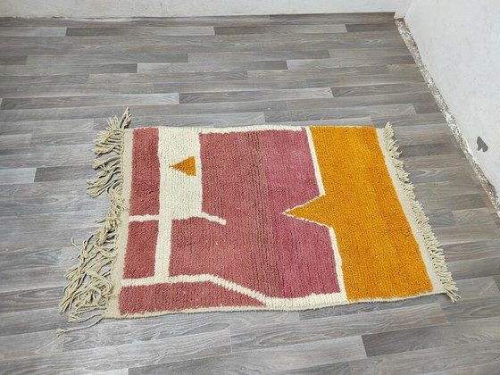 Alfombra bereber tradicional hecha a mano de pura lana de 1,5/2,5 m – Aime Té, Wool (photo 3 of 9)