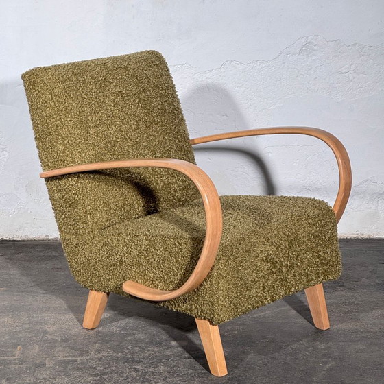 Een paar Jindrich Halabala Type C fauteuils, volledig gerestaureerd, jaren 1930. – Jindřich Halabala, Textile (photo 4 of 17)