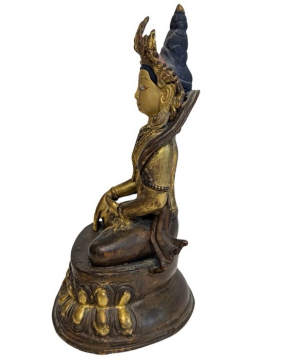 Tara Verde Bronce Dorado – Región del Himalaya – Objetos decorativos, Bronze, Gold (photo 7 of 9)