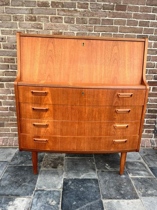 Secretario danés de teca PMJ Viby J, década de 1960, marcado – bureau, Wood