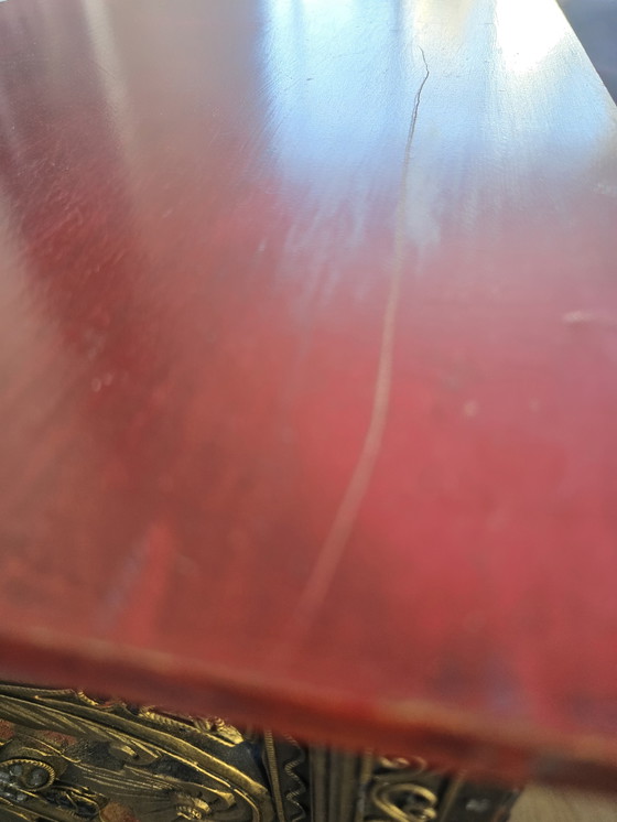 Image 1 of Exklusiver thailändischer Holzschnitzschrank mit Glasmosaik