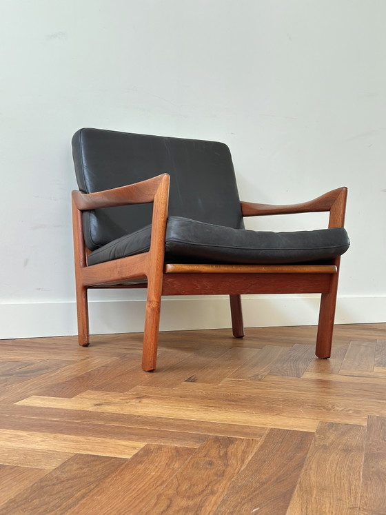 Image 1 of Vintage Deens Design fauteuil Illum Wikkelsø jaren 50/60/70