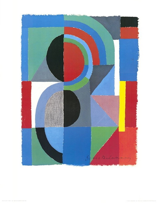 Sonia Delaunay – Viertel (1968) | Abstrakter geometrischer Kunstdruck