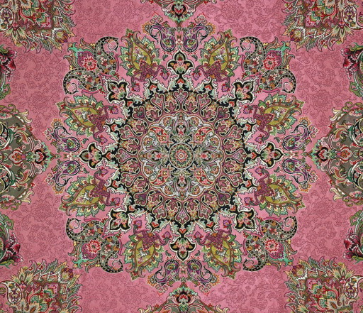 Oosters handgemaakt tafelkleed, zeer fijn vervaardigd uit zijden draden, 100 x 100 cm