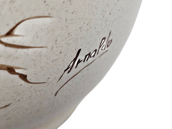 Image 1 of Arnaldo Miniati - Signed vase - Italian - hand-painted - 70s