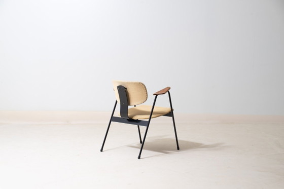 Rare 'F1 chair' by Willy Van der Meeren, 1950s, Armchairs, Metal, Textile, Black (photo 4 of 6)