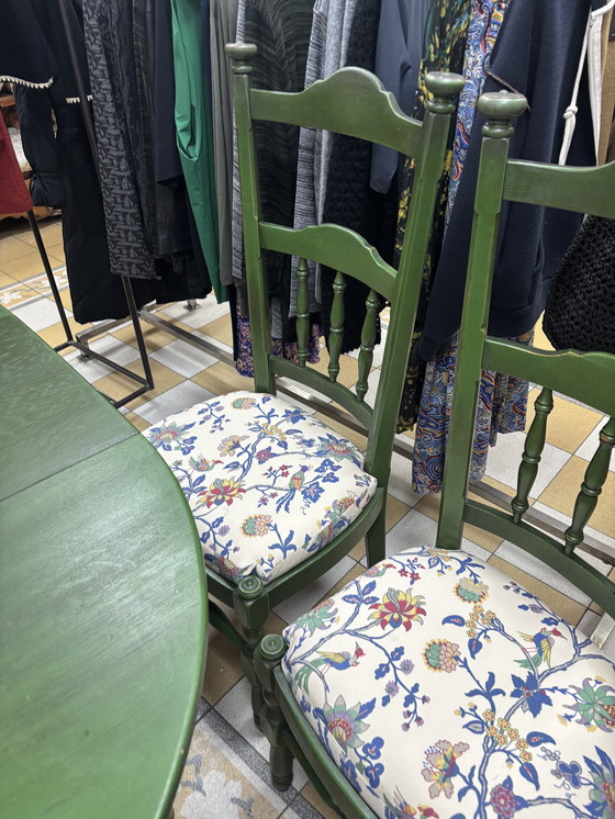 Image 1 of landelijke Inklapbare eettafel met 4 stoelen