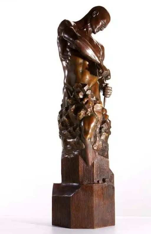 Escultura de bronce (35 kg) W.P. Brenner - Dueño de tu propio destino