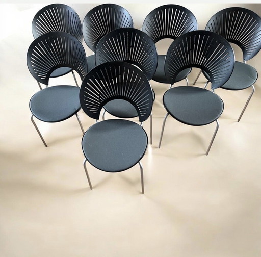 Ensemble de 8 chaises Fredericia Trinidad – Nanna Ditzel – Icône du design danois