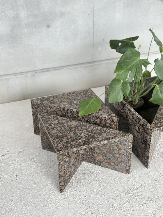 Image 1 of Geometrischer Satz von Kaffeetischen va 1980er Jahre