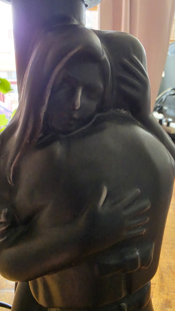 Image 1 of Lampada da tavolo figurativa vintage 'Amanti' – Tremoka – 45 cm