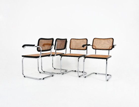 Image 1 of Chaises de salle à manger Style B32 par Marcel Breuer, ensemble de 4